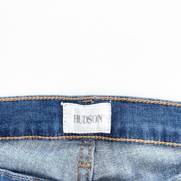 Hudson Super Skinny Crop Krista Womens Low Rise Distress Light Wash Blue Jeans S - Picture 5 of 11